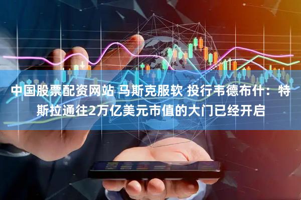 中国股票配资网站 马斯克服软 投行韦德布什：特斯拉通往2万亿美元市值的大门已经开启